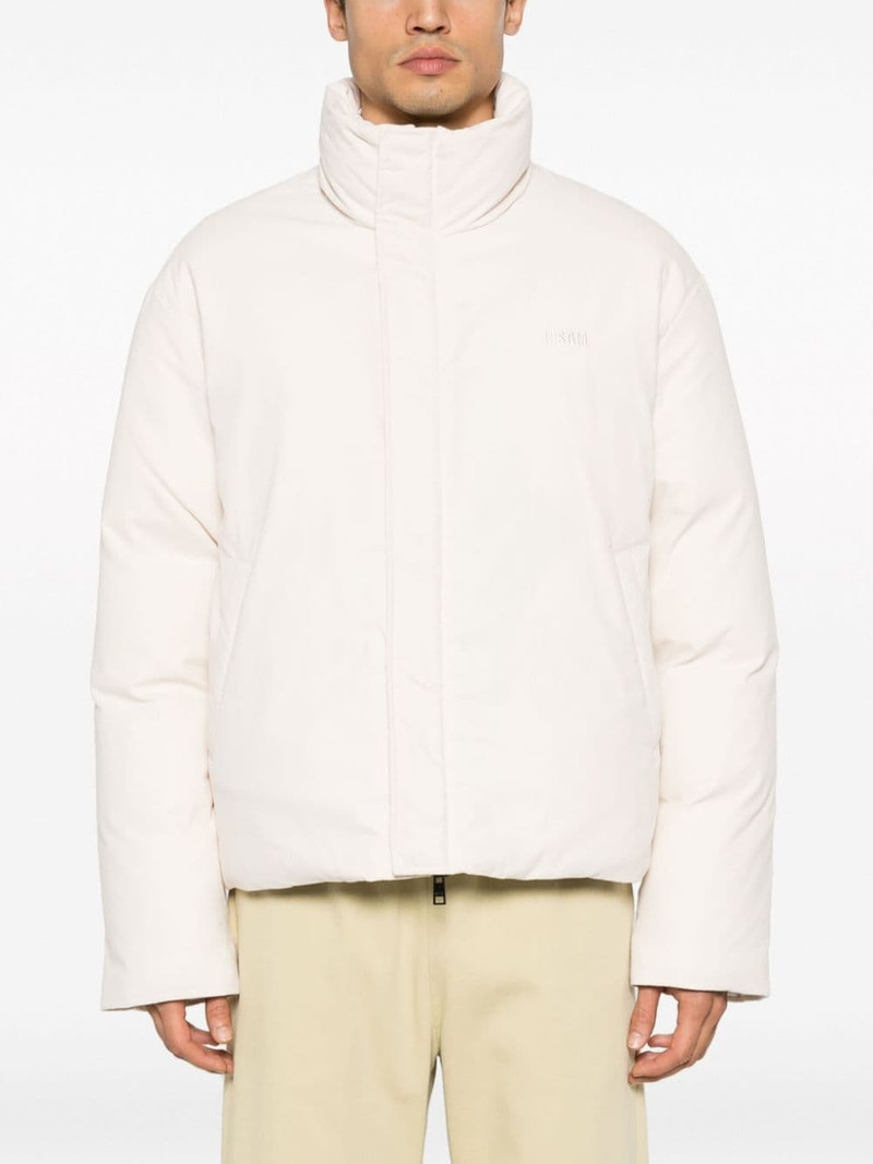 logo-embroidered padded jacket 3