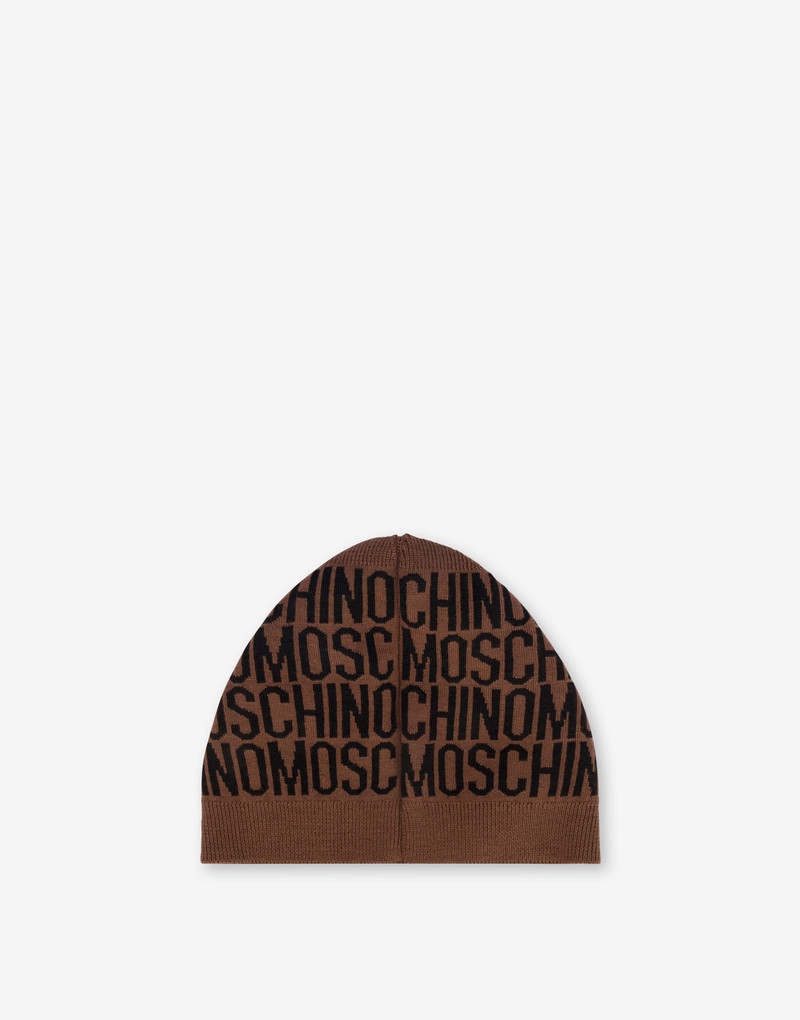 Moschino ALLOVER LOGO KNIT HAT outlook