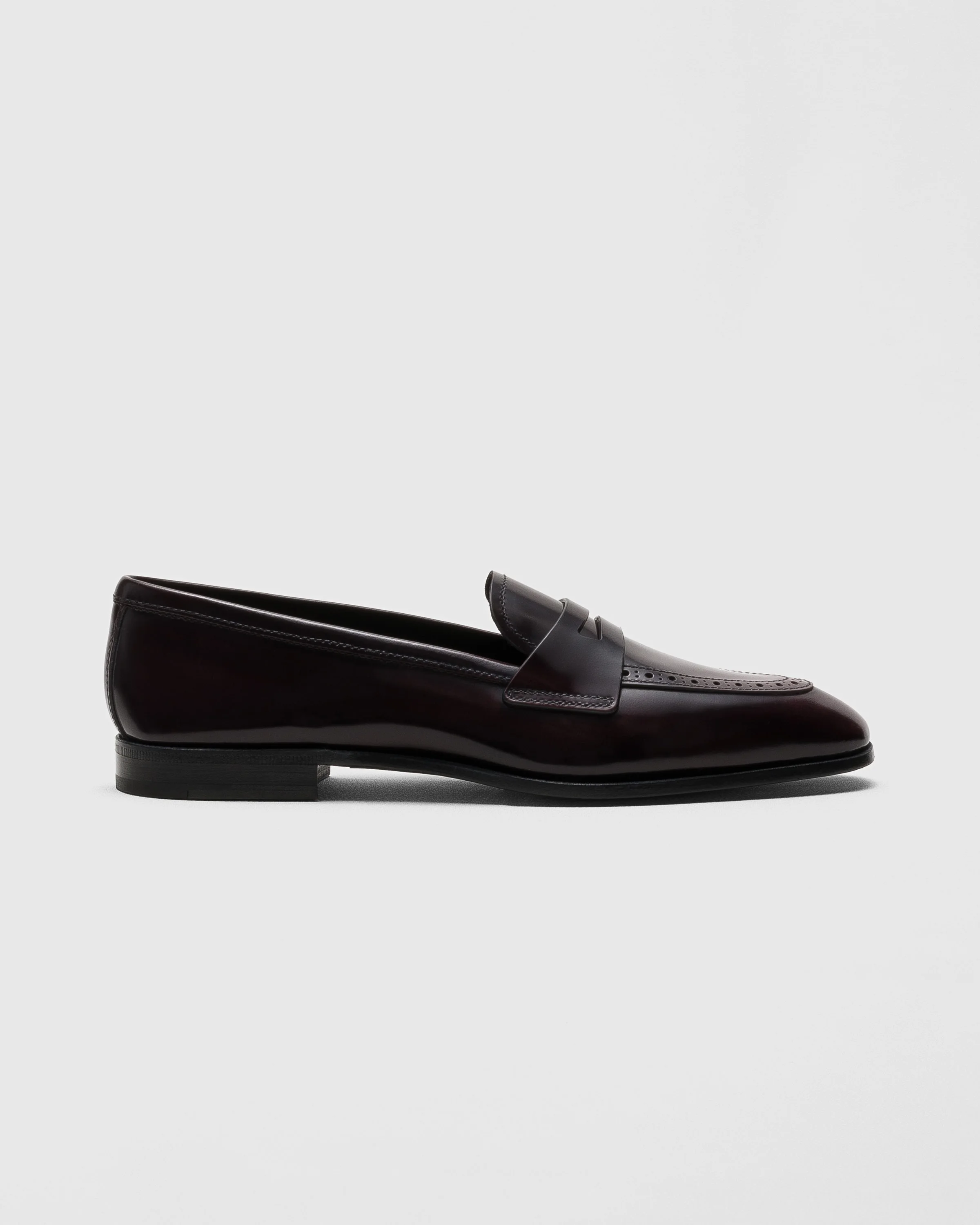 Polished Fumé Leather Loafer - 1