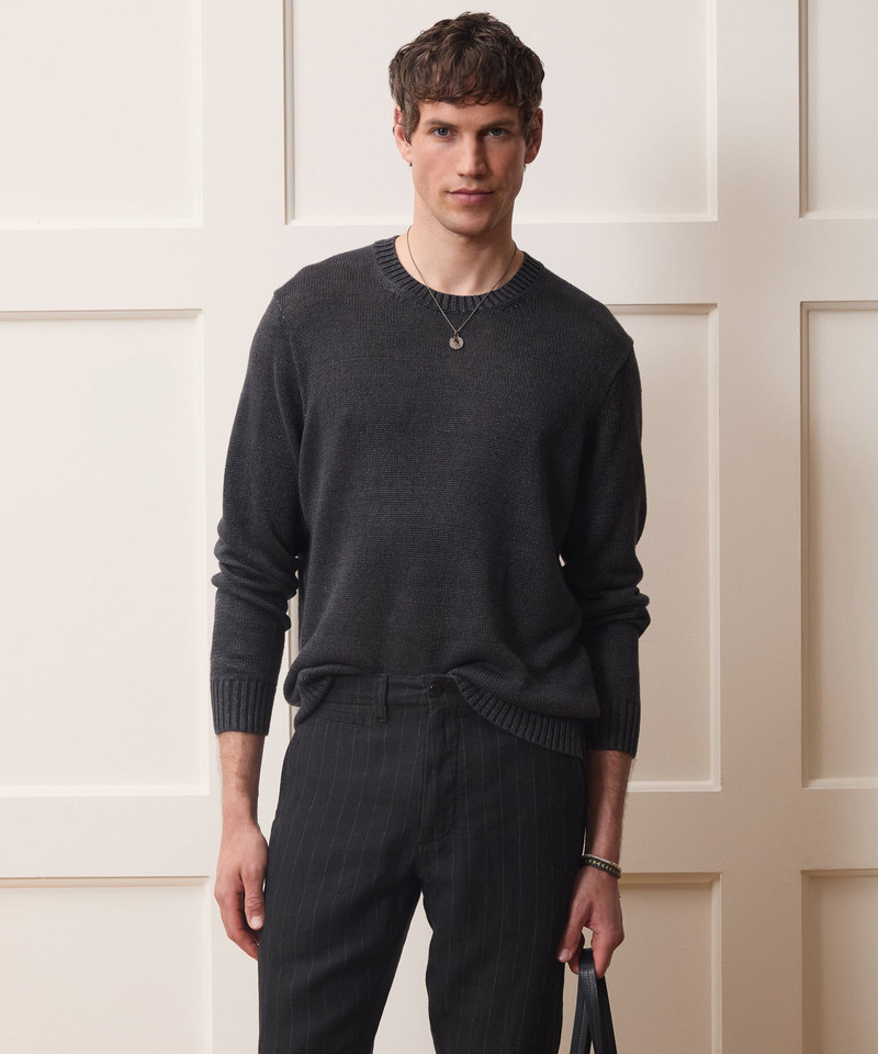 TODD SNYDER Linen Crewneck Sweater outlook