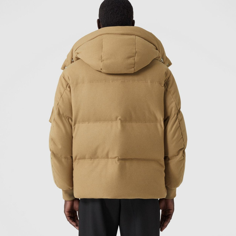 Detachable Hood Cotton Gabardine Puffer Jacket 4