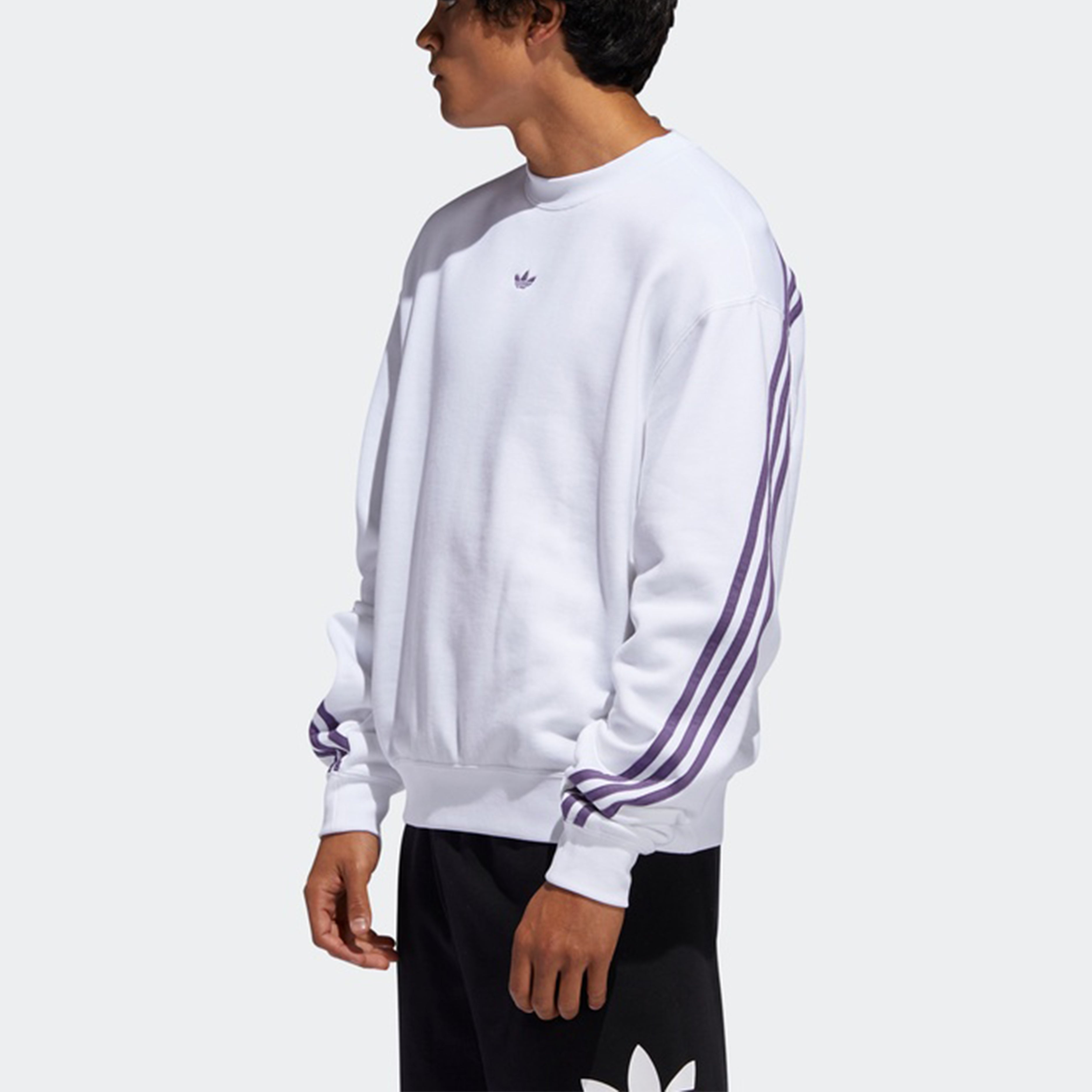 adidas originals Side Stripe Loose Pullover White FM1519 - 4