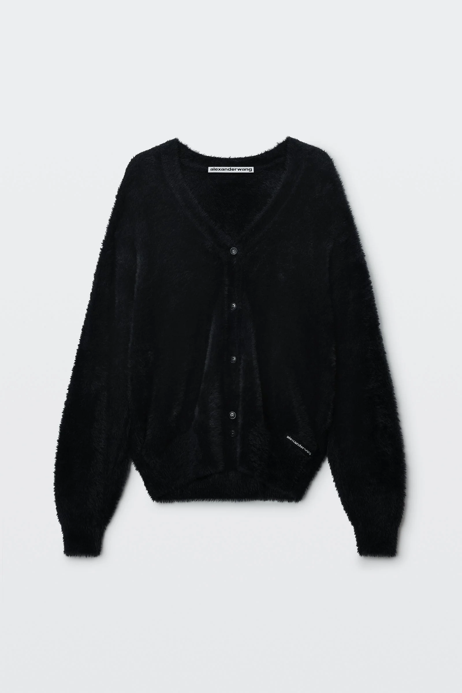 textured chenille v-neck cardigan - 1