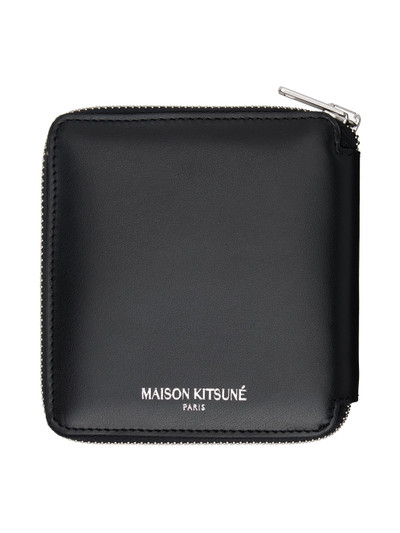 Maison Kitsuné Black Fox Head Square Zipped Wallet outlook