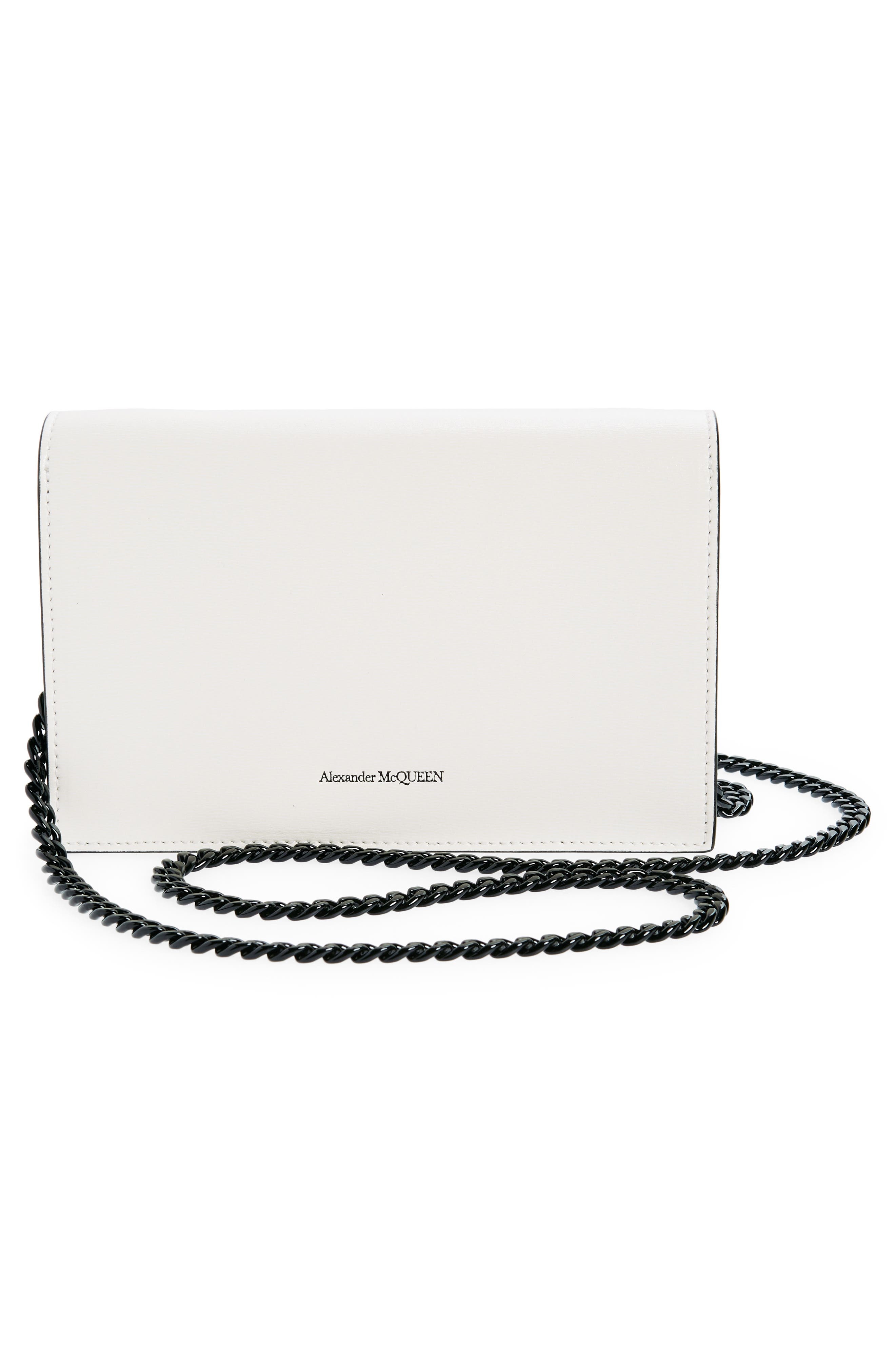 Small Skull Leather Crossbody Bag - 4