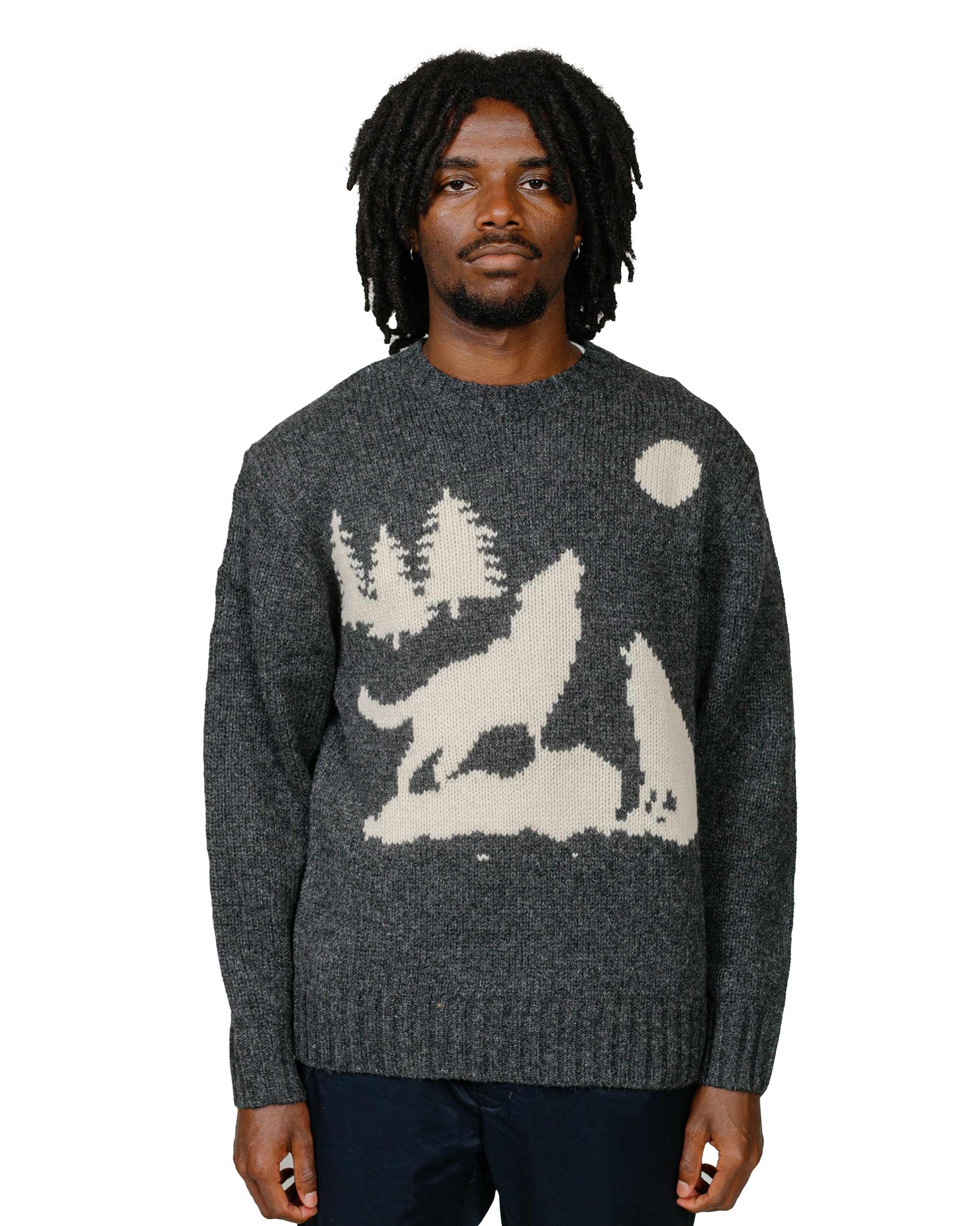 Crew Intarsia 3G Charcoal Grey - 2