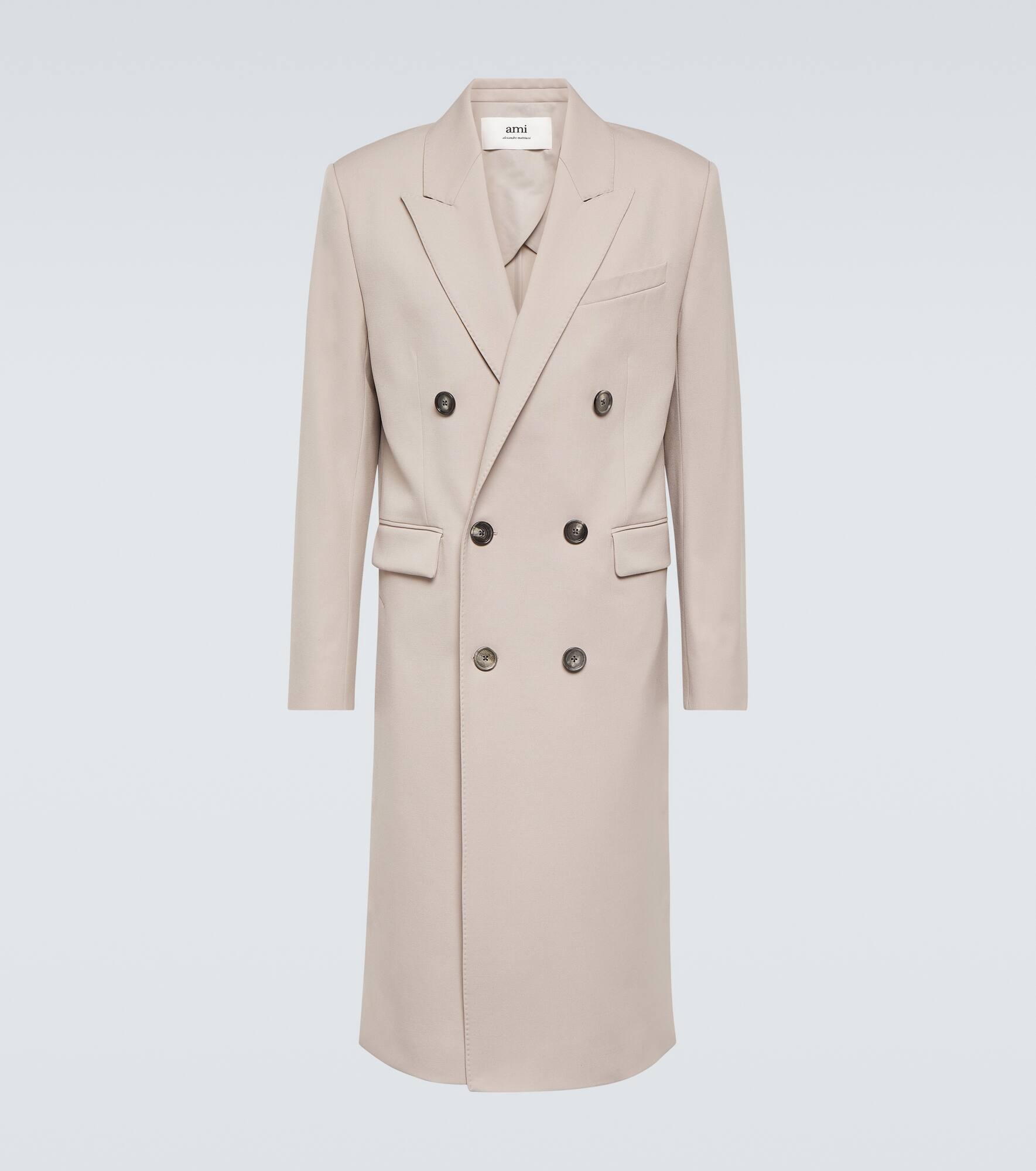 Virgin wool gabardine coat - 1