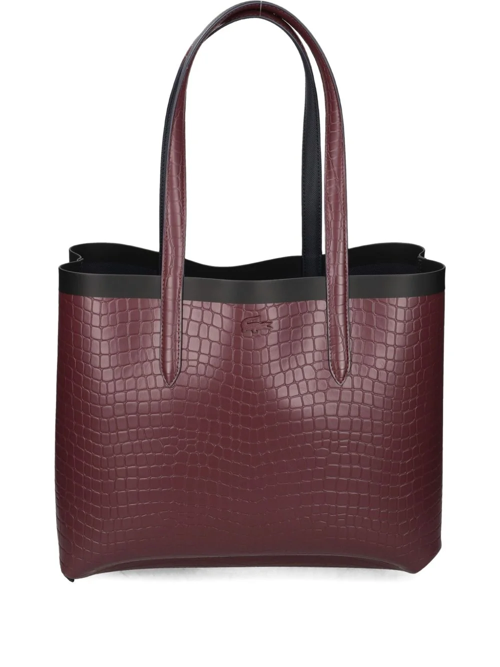 embossed handle tote bag - 1