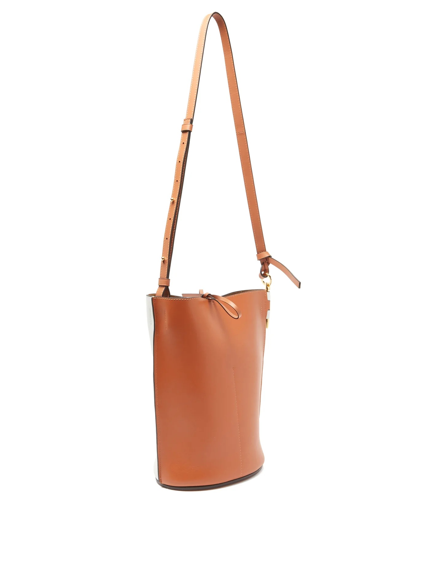 Gate Anagram-perforated leather bucket bag - 4