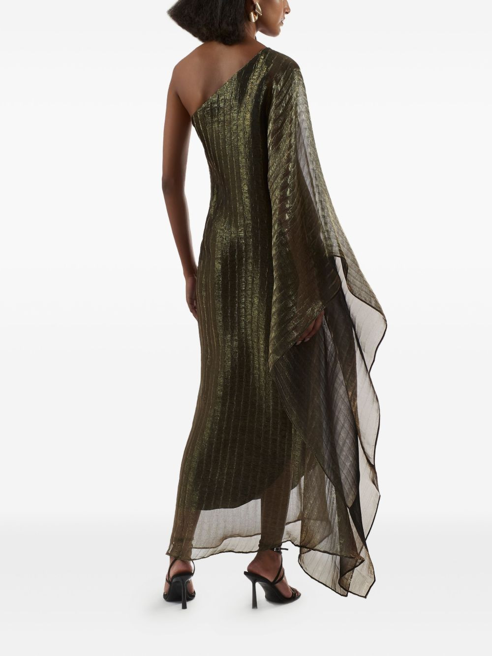 Betsy pleated one-shoulder asymmetrical dress - 3