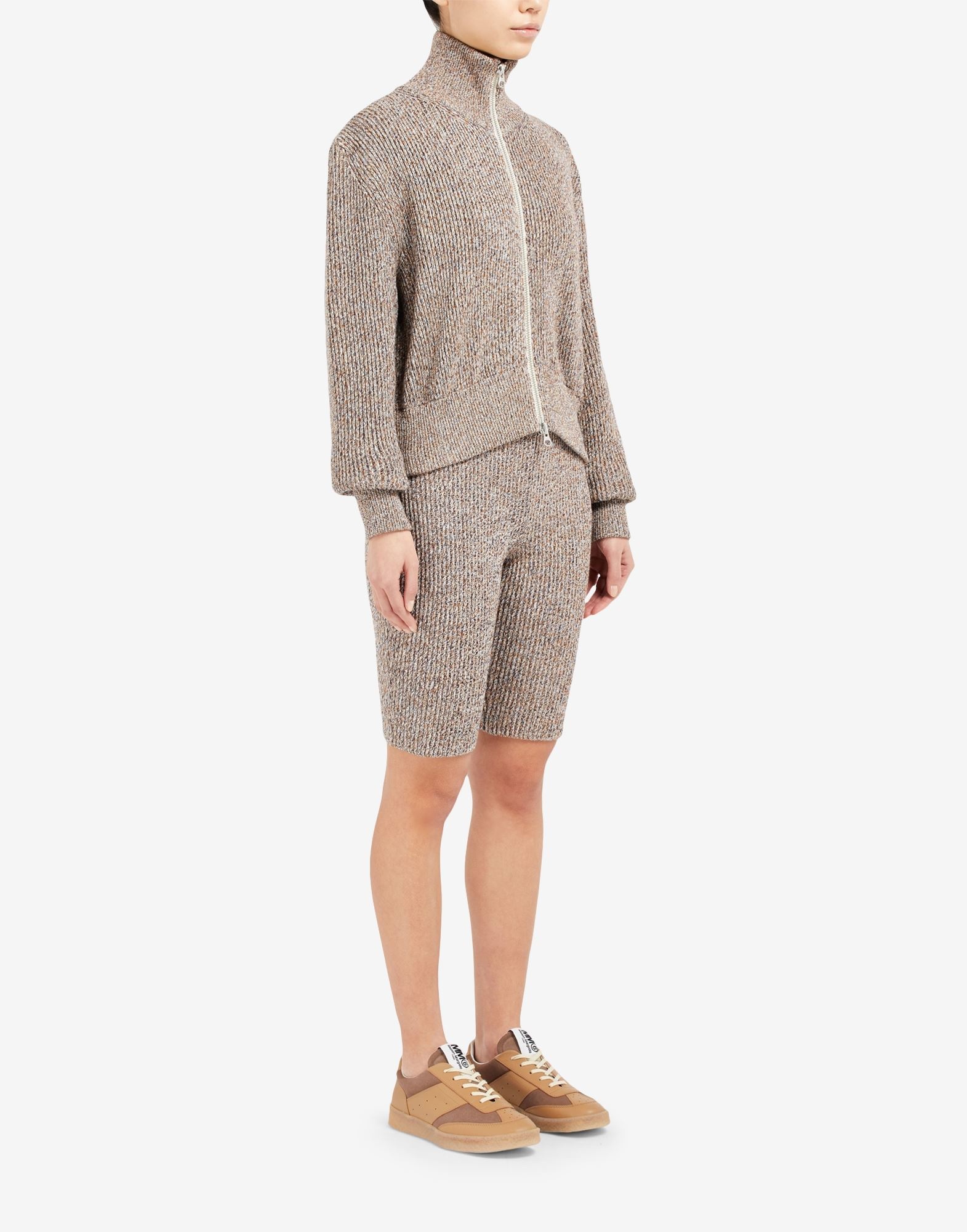 Ribbed knit fitted shorts - 3