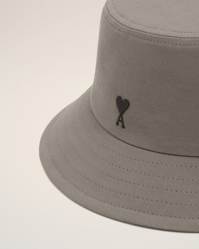 GREY COTTON AMI DE COEUR BUCKET HAT 3