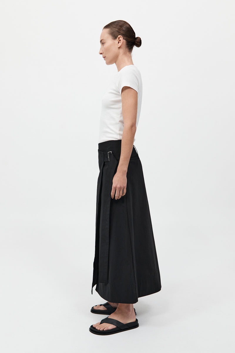 Utility Wrap Skirt - Black - 6