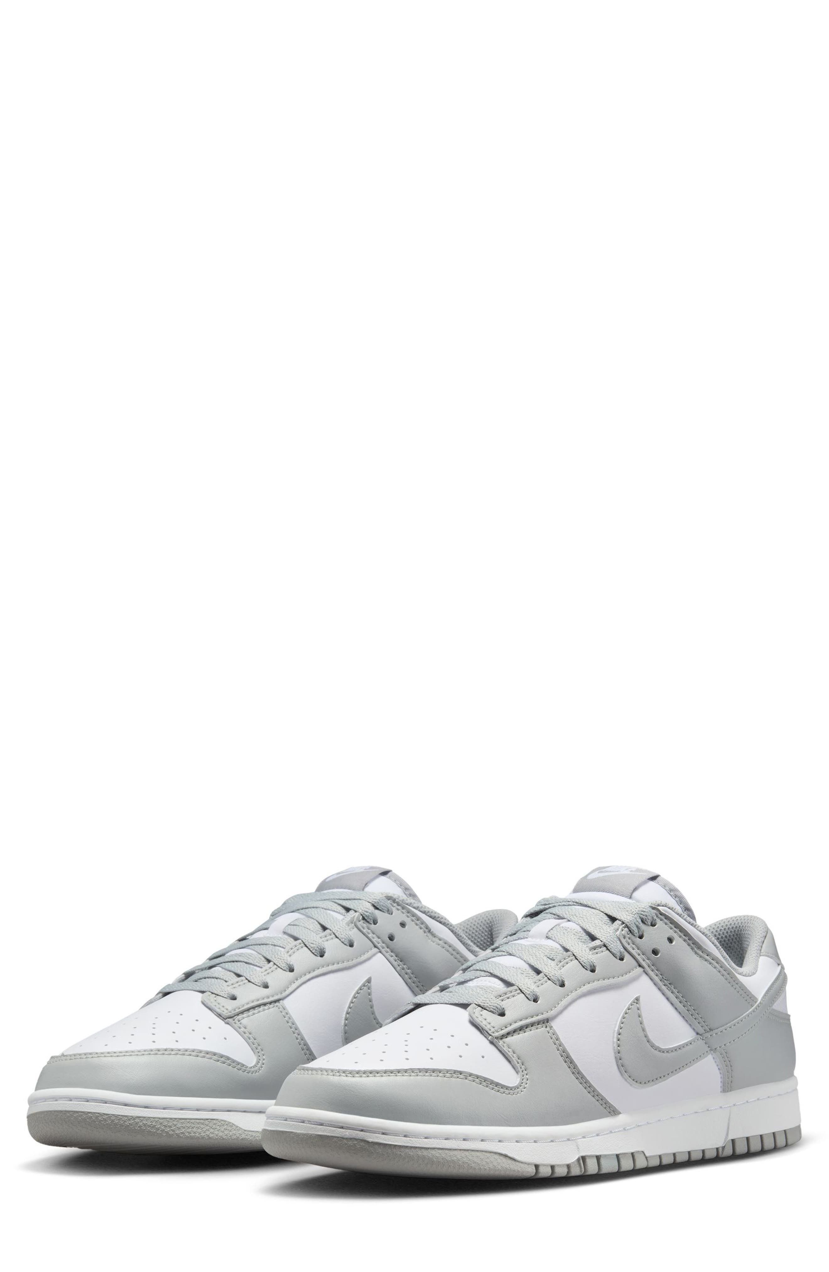 Nike Dunk Low Retro Basketball Sneaker in 105 White/ltskgy at Nordstrom - 1