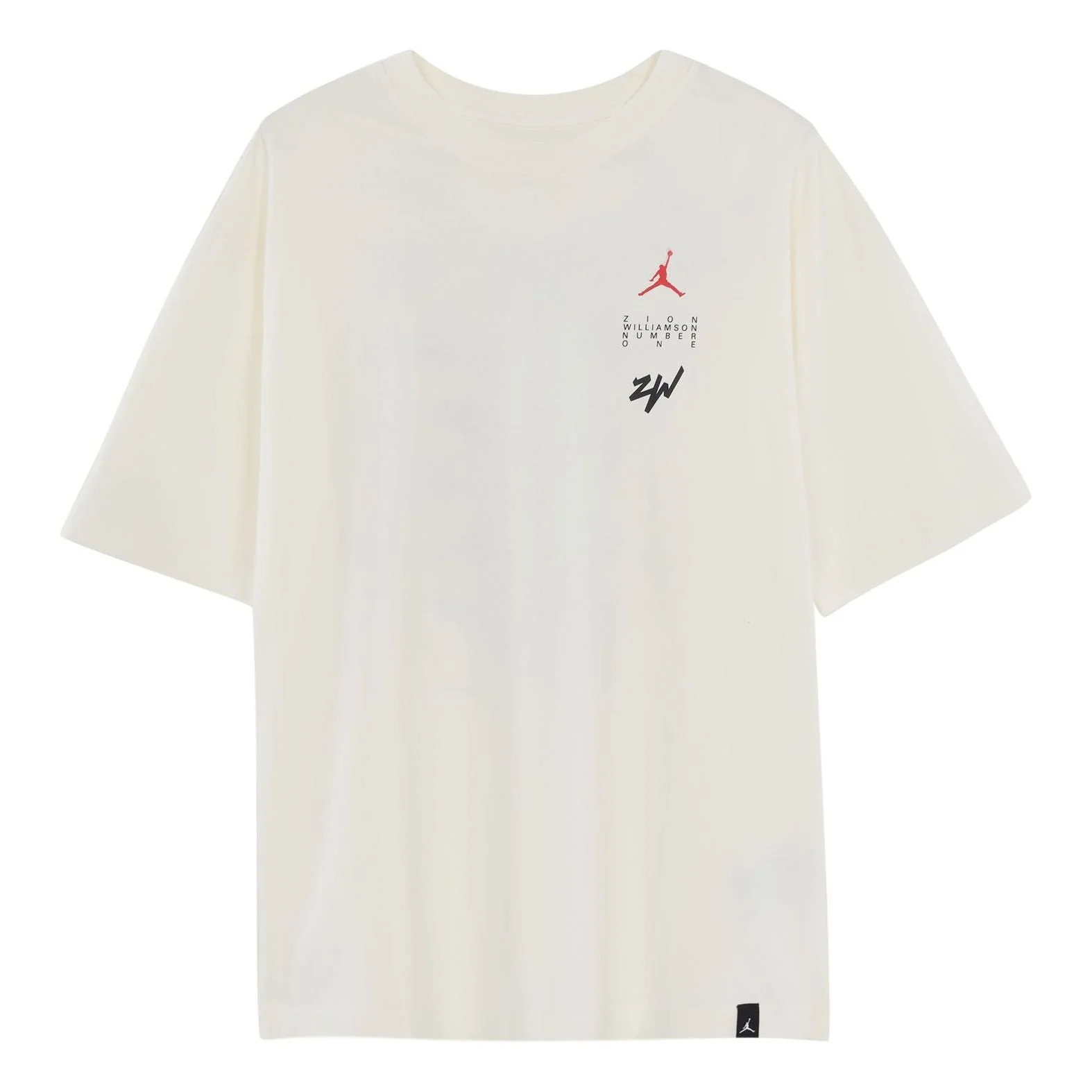 Men's Air Jordan Alphabet Logo Printing Pullover Short Sleeve White T-Shirt DV2451-133 - 1