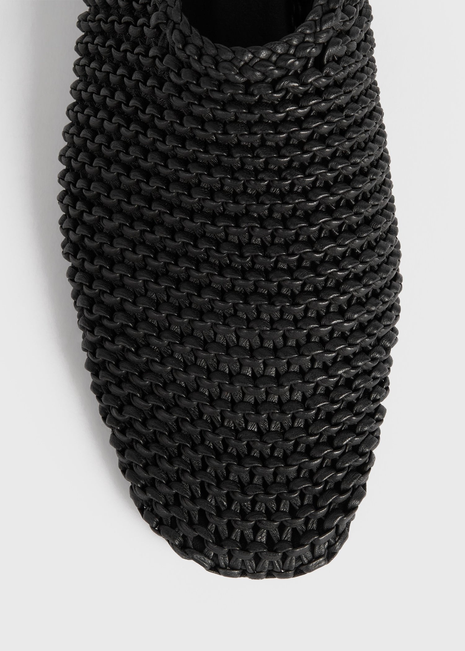 Woven leather ballerinas black - 7