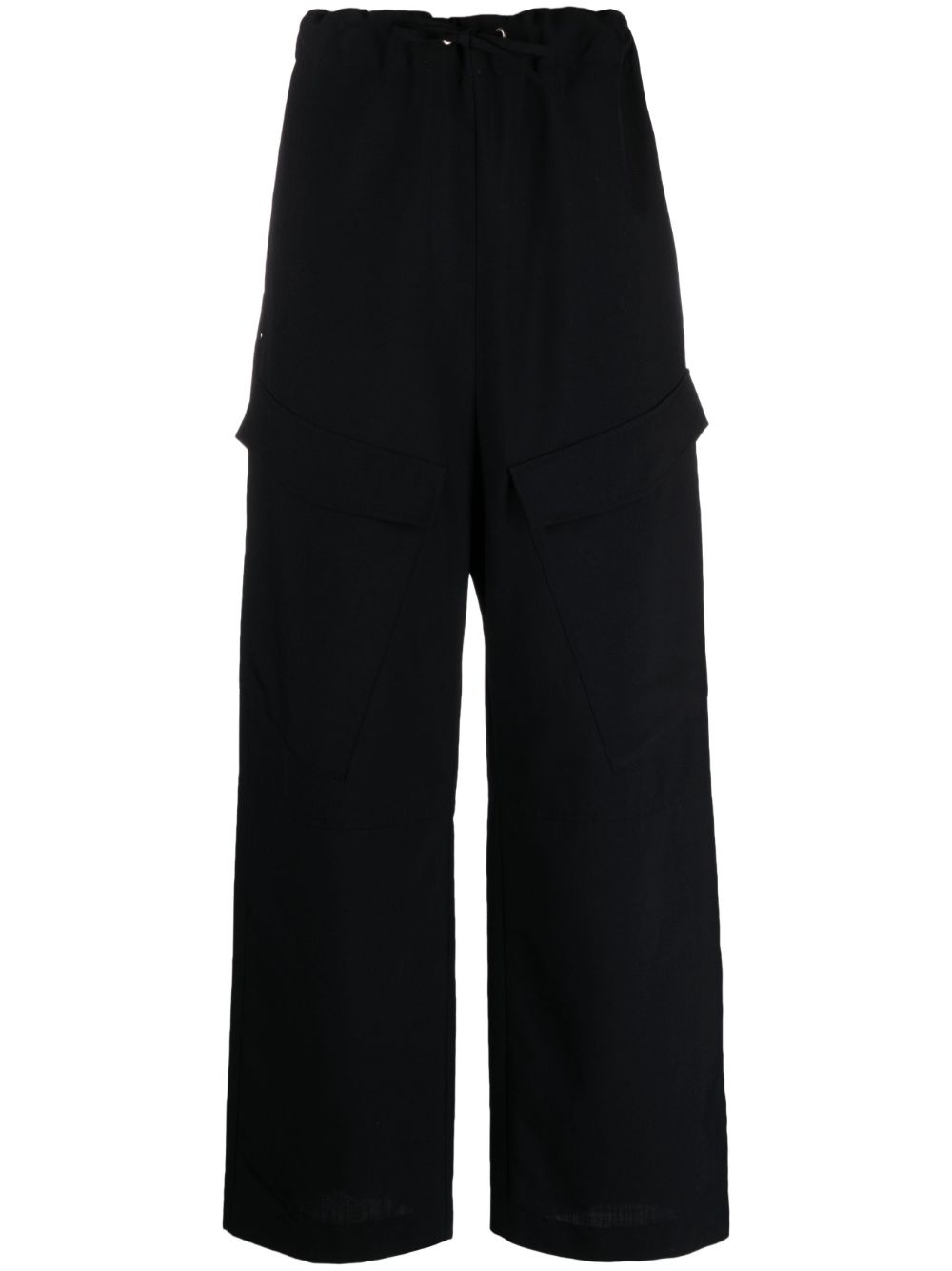 high-waisted straight-leg trousers - 1