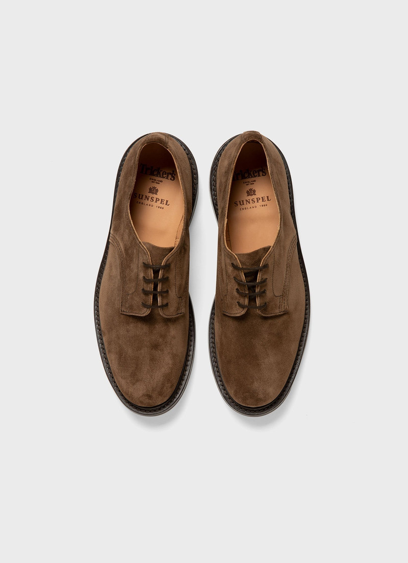 Sunspel and Trickers Suede Derby Shoe 4