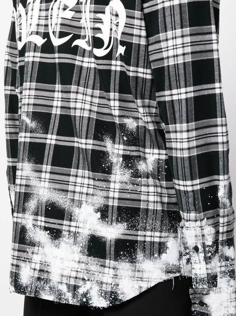 Gothic Plein checked cotton shirt 5