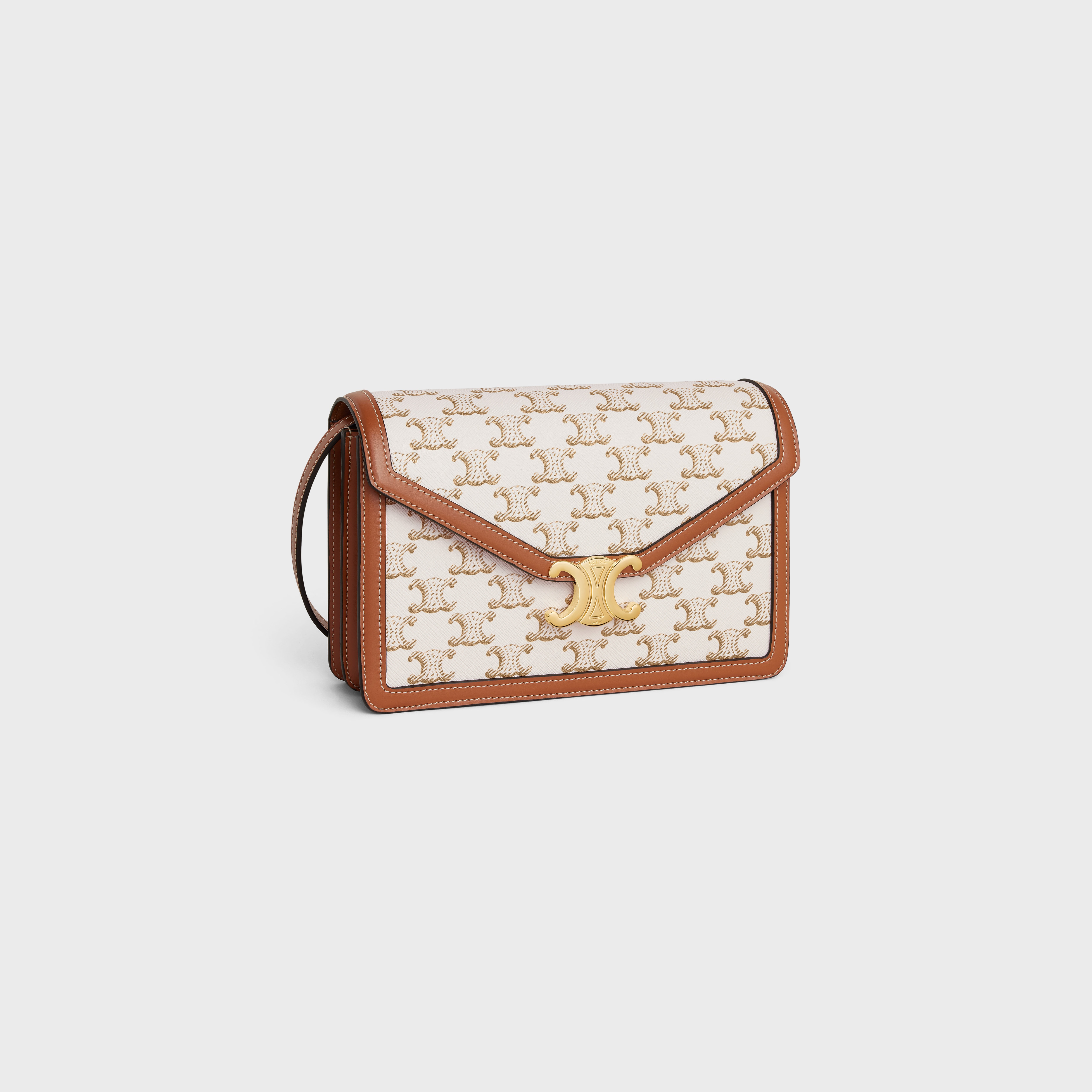 ENVELOPPE BAG in Triomphe Canvas and calfskin - 2