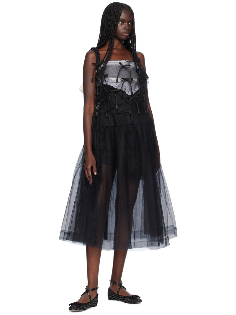 SANDY LIANG Black Monchi Midi Dress outlook