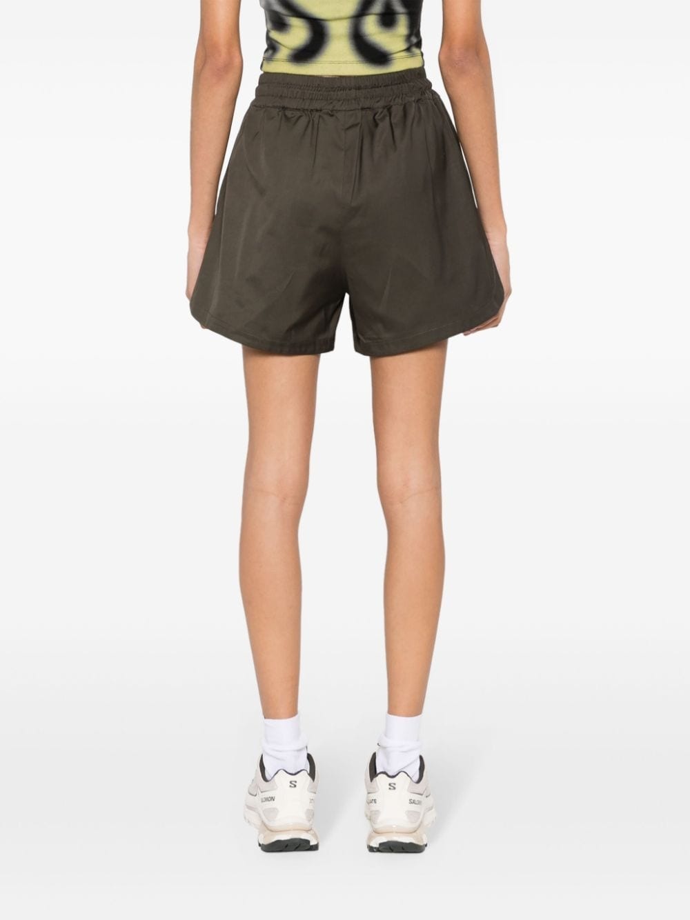 side-slits twill shorts - 4