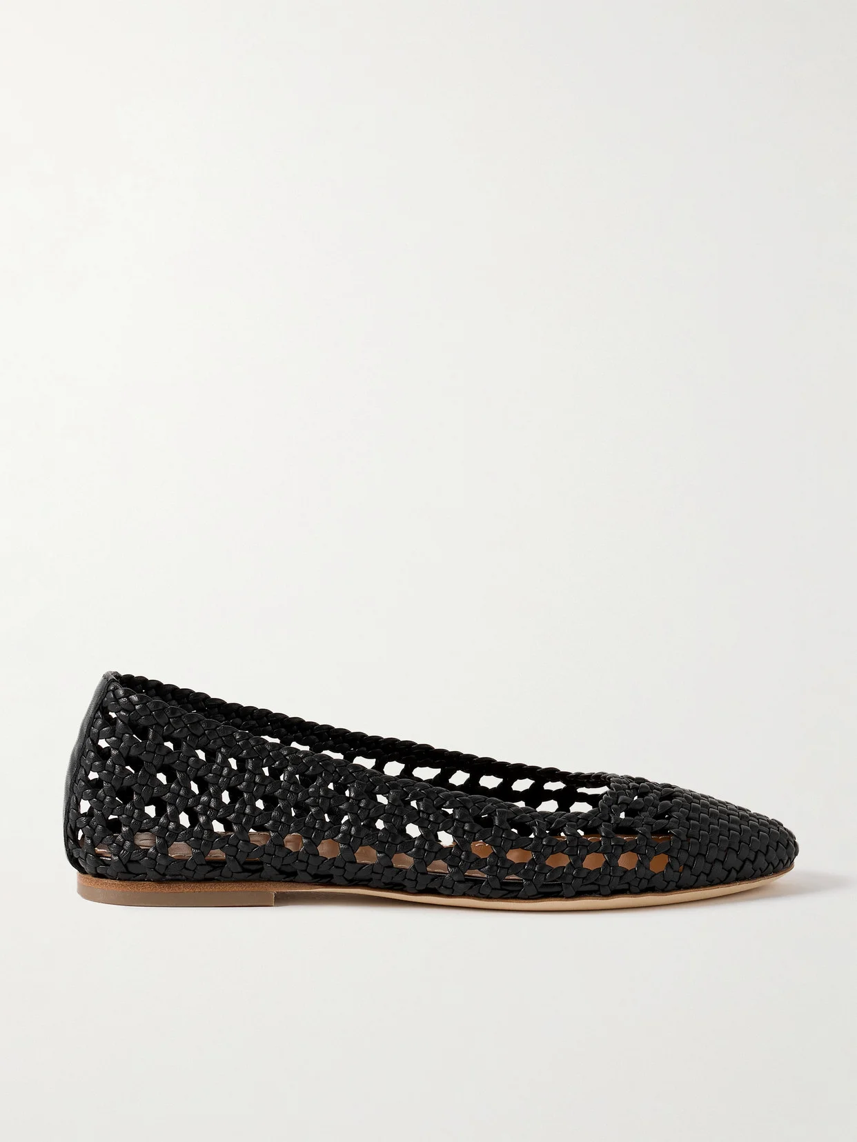 Nell Woven Leather Ballet Flats - 1