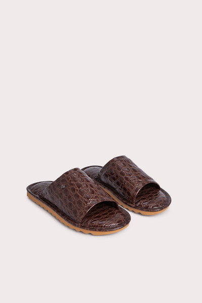 BY FAR Ari Sequoia Circular Croco Embossed Leather outlook
