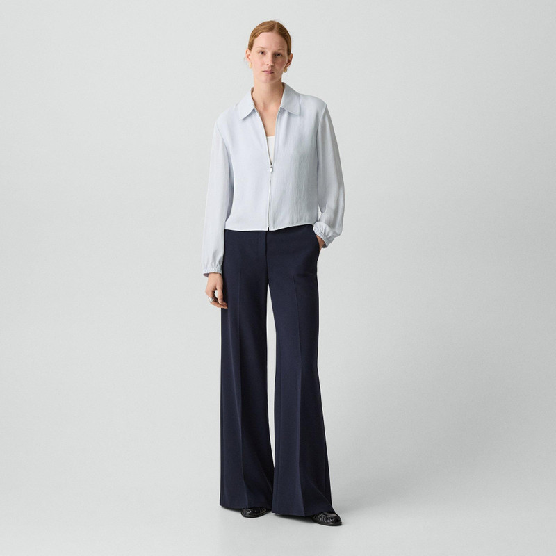 Theory Cropped Jacket in Washed Twill outlook