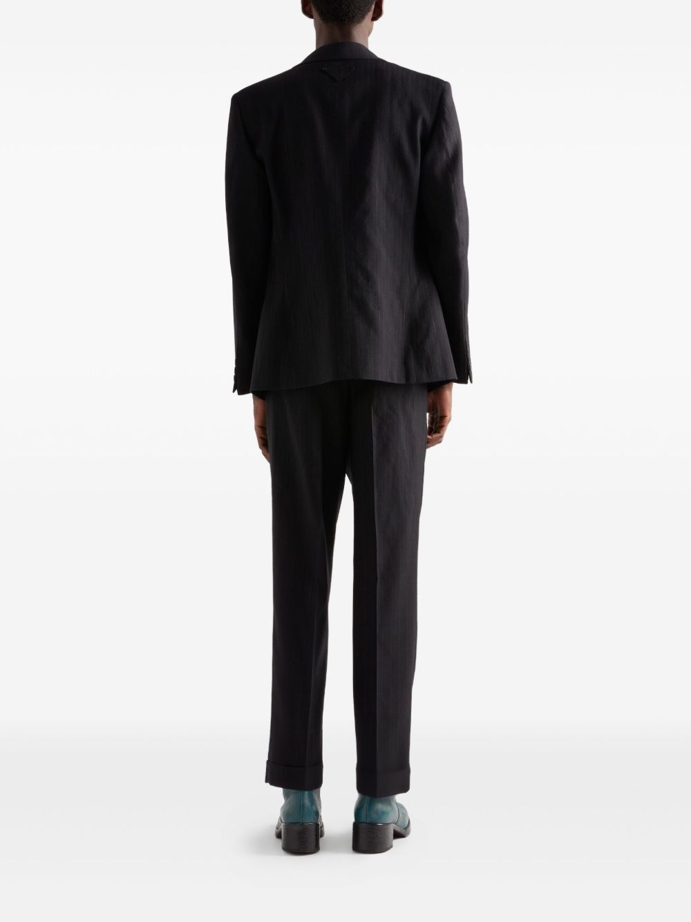 pinstripe pleated trousers - 3