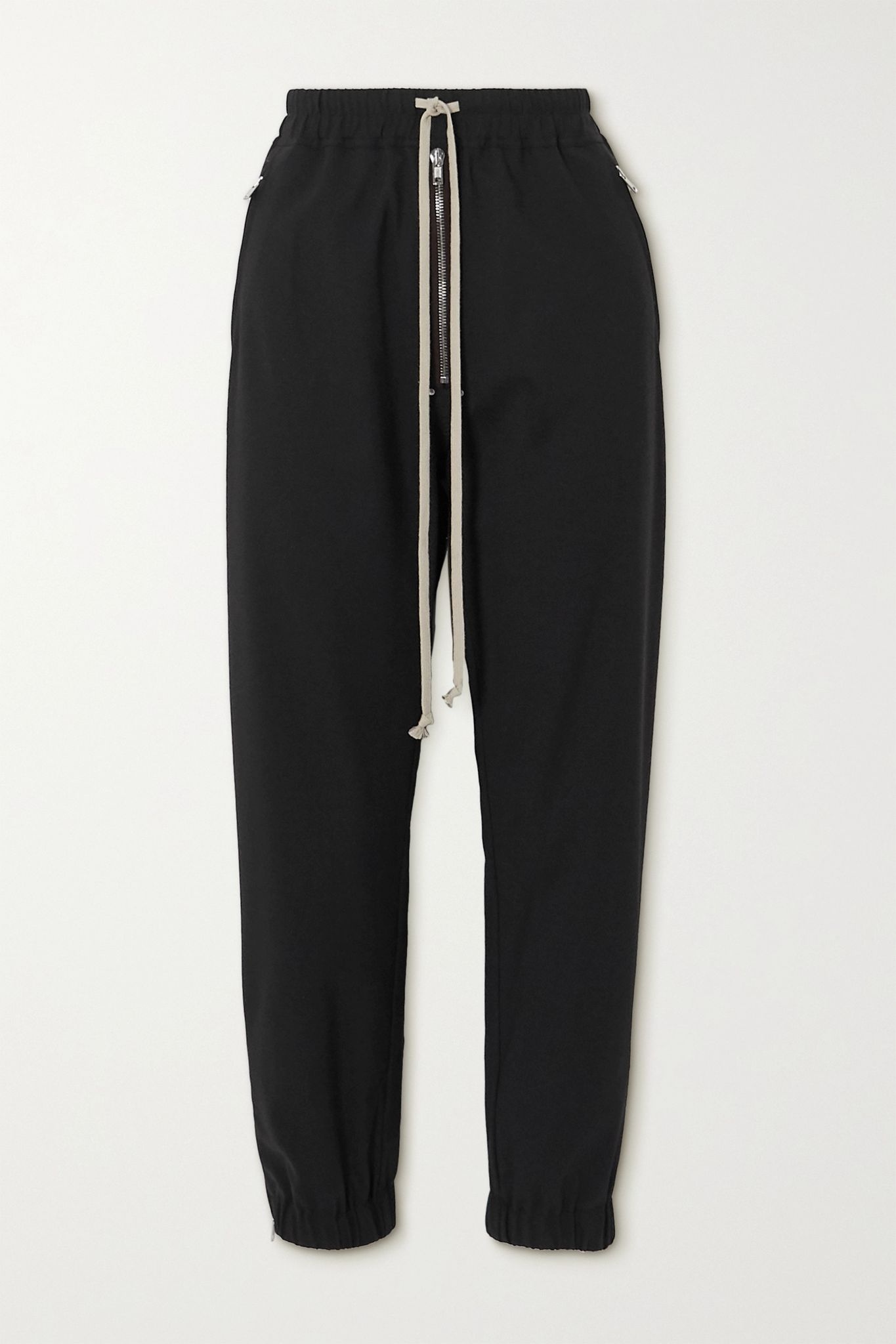 Zip-embellished woven track pants - 1