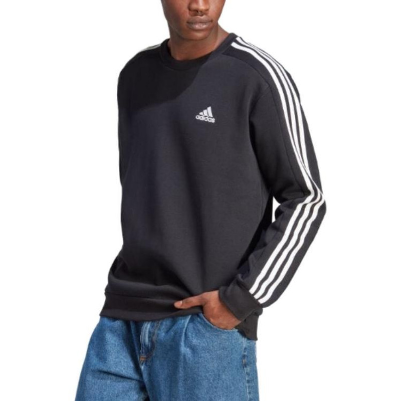adidas adidas Essentials Fleece 3-Stripes Sweatshirt 'Black' IB4027 outlook