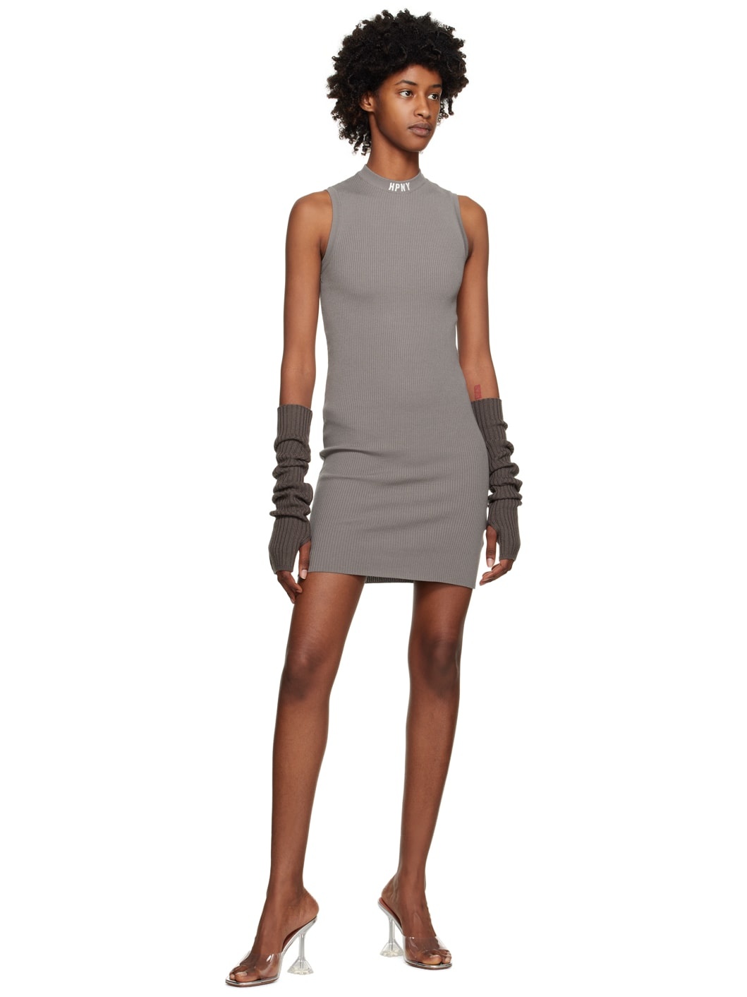 Gray 'HPNY' Minidress - 4