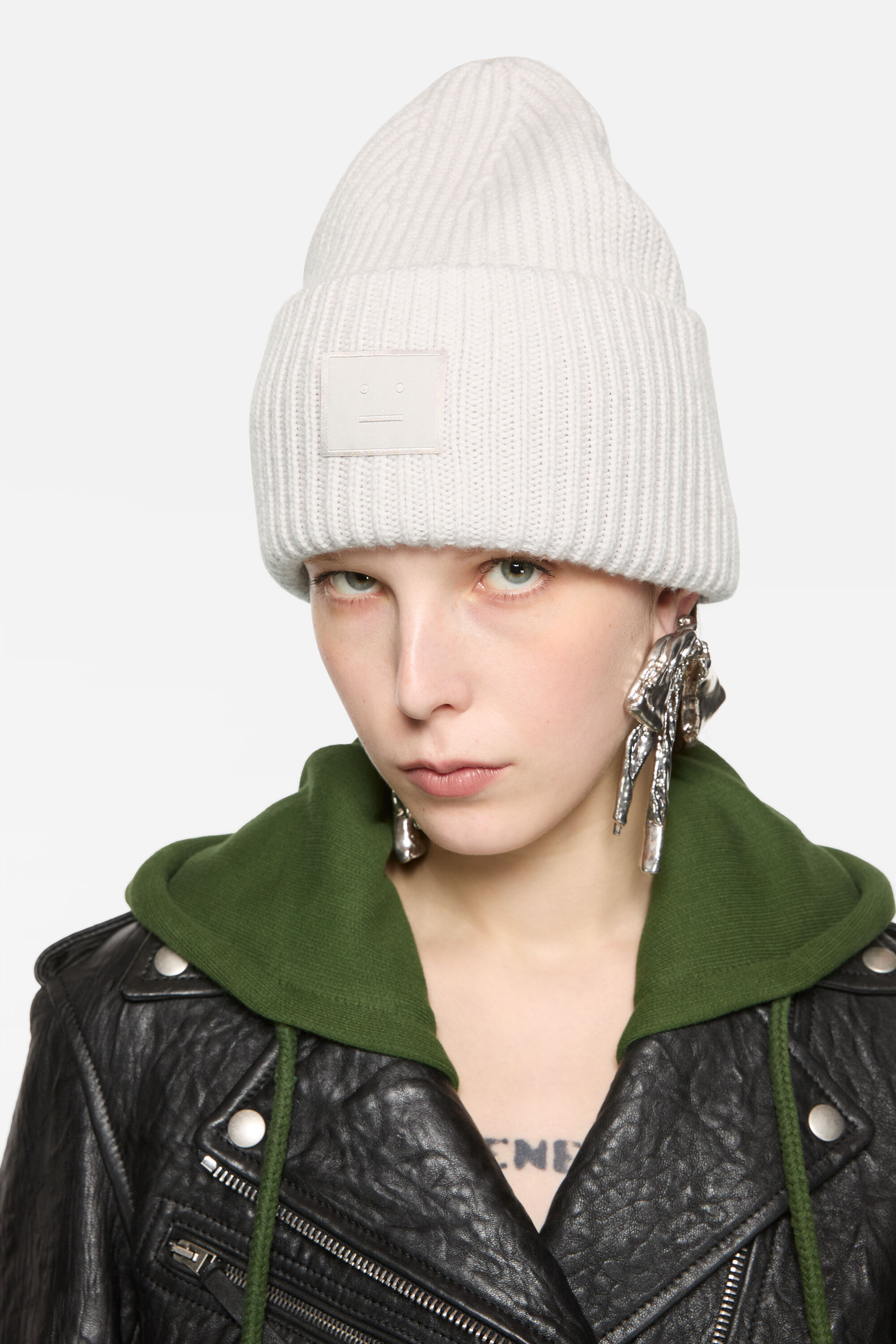 Large face logo beanie - Yak - Light grey - 2
