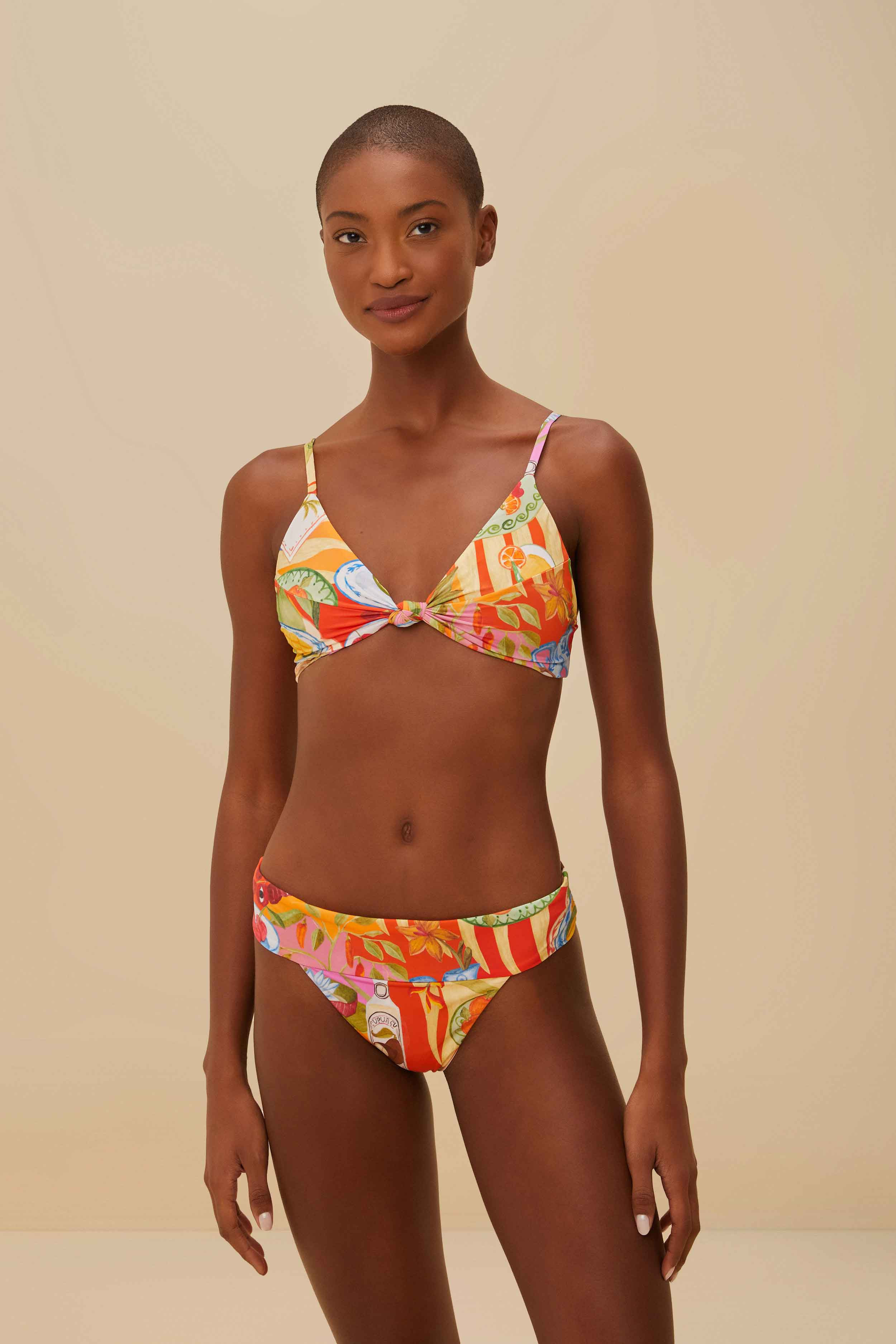 Multicolor Summer Picnic Bikini Bottom - 1