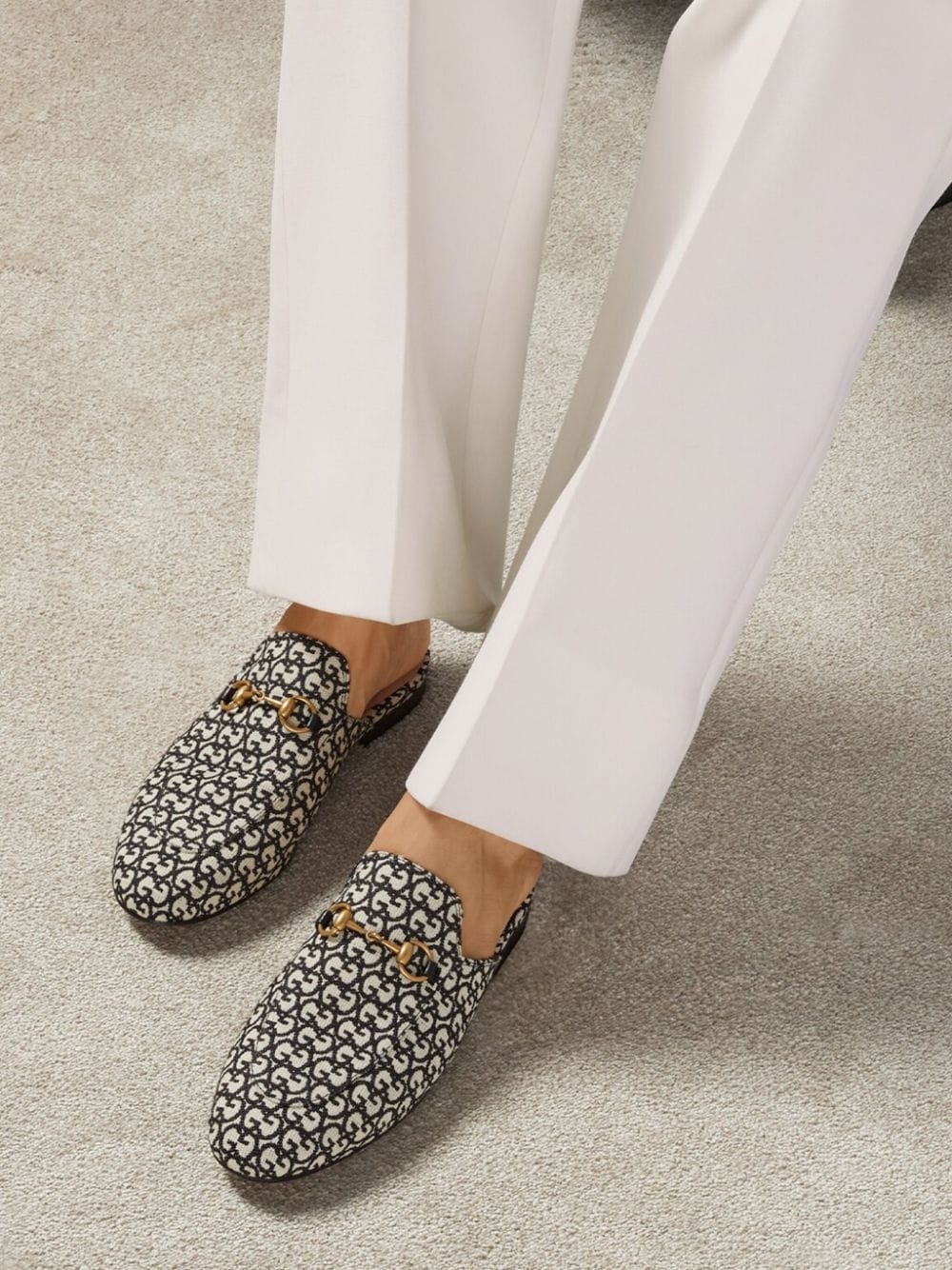 Princetown logo-jacquard mules - 6