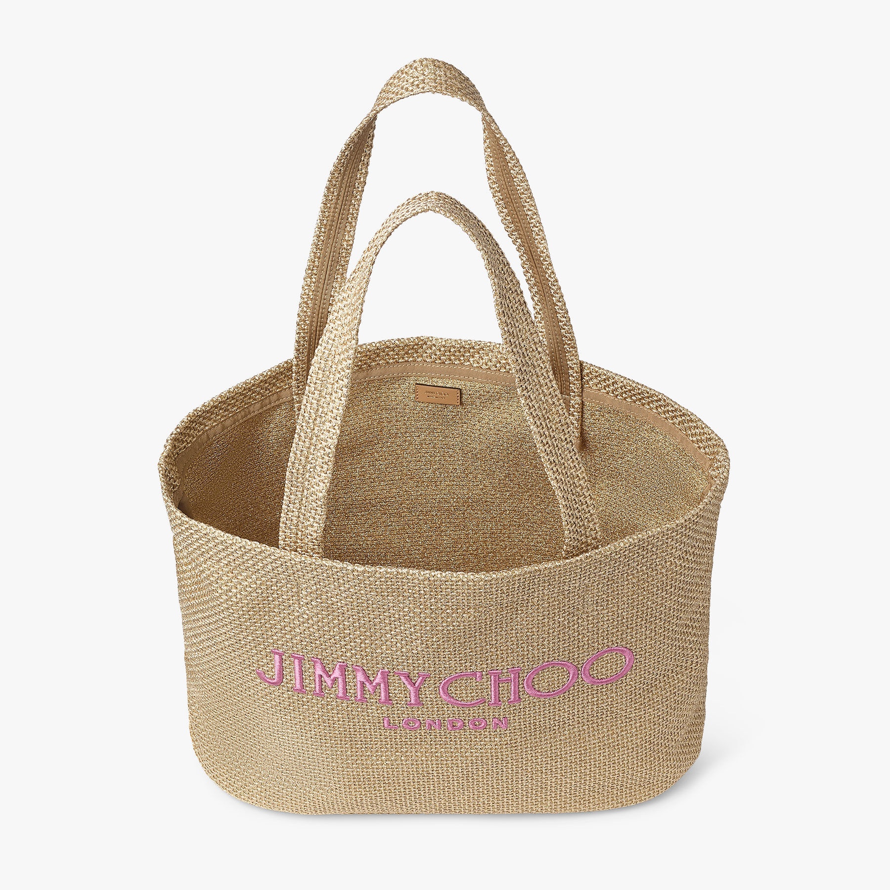 Beach Tote East-West
Gold Metallic Raffia Tote Bag - 4