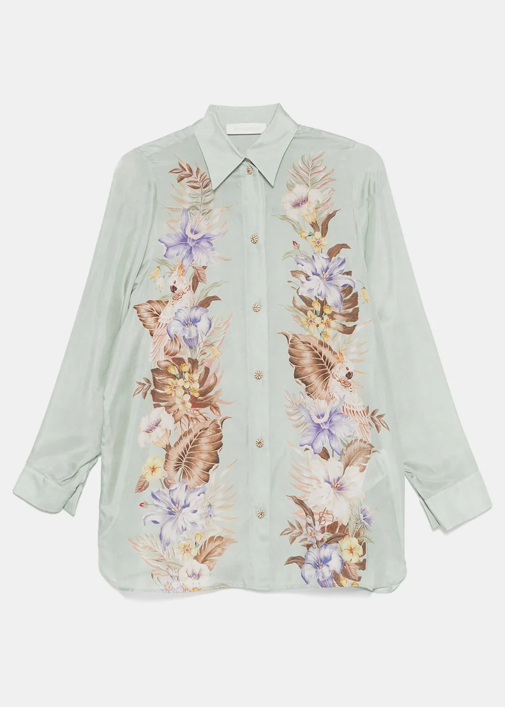Sage Multi Floral Coco Relaxed Shirt - 1