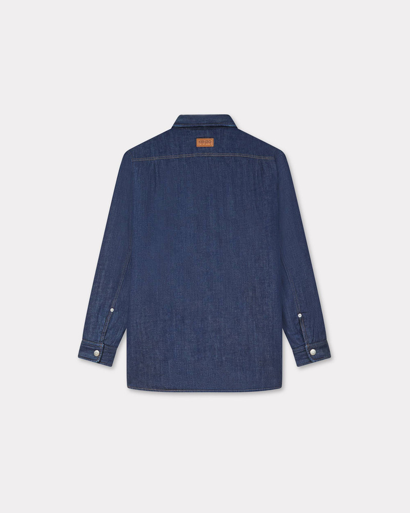 KENZO Padded overshirt in Japanese denim outlook