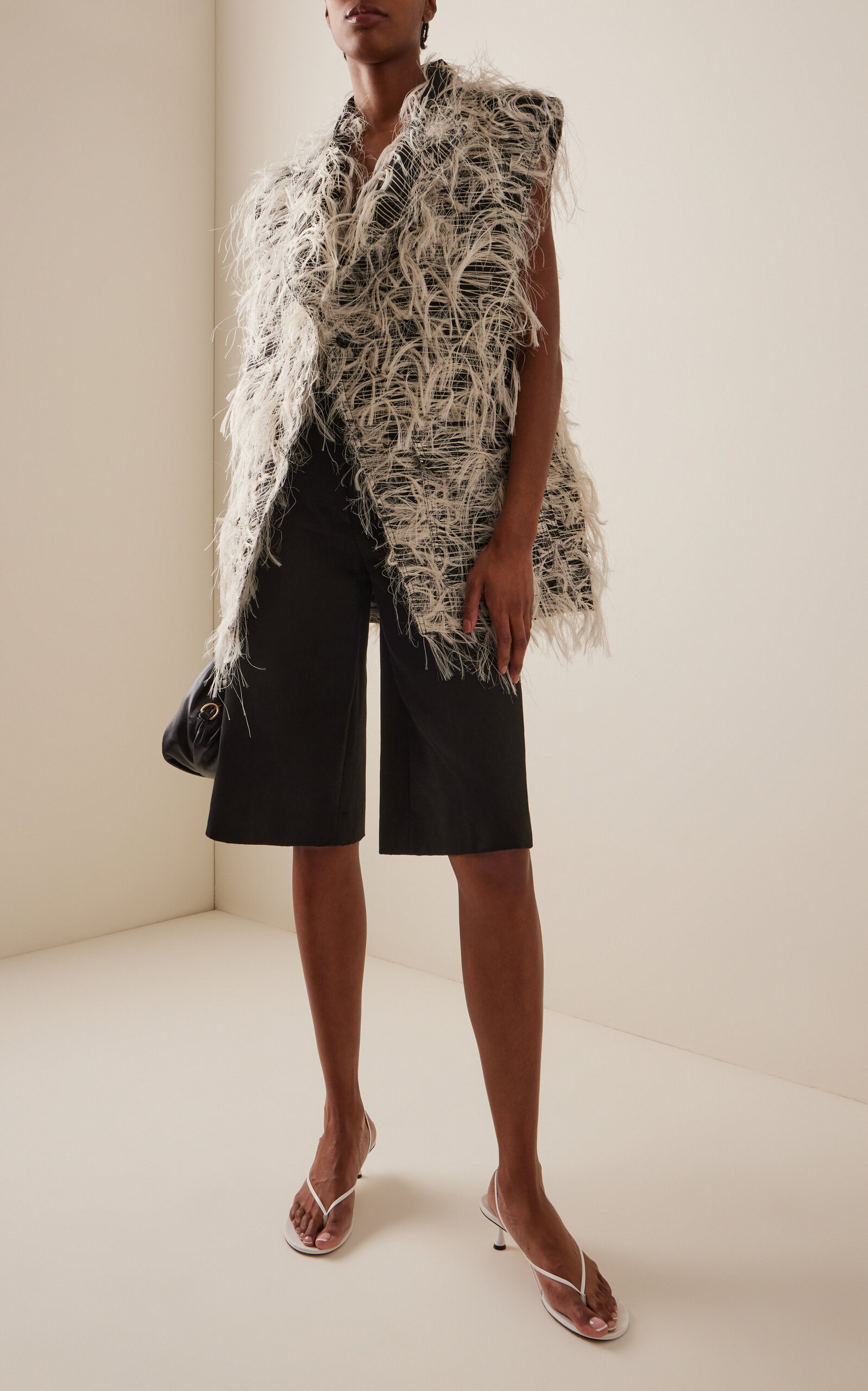 Vogatore Embroidered Silk Vest black/white - 3