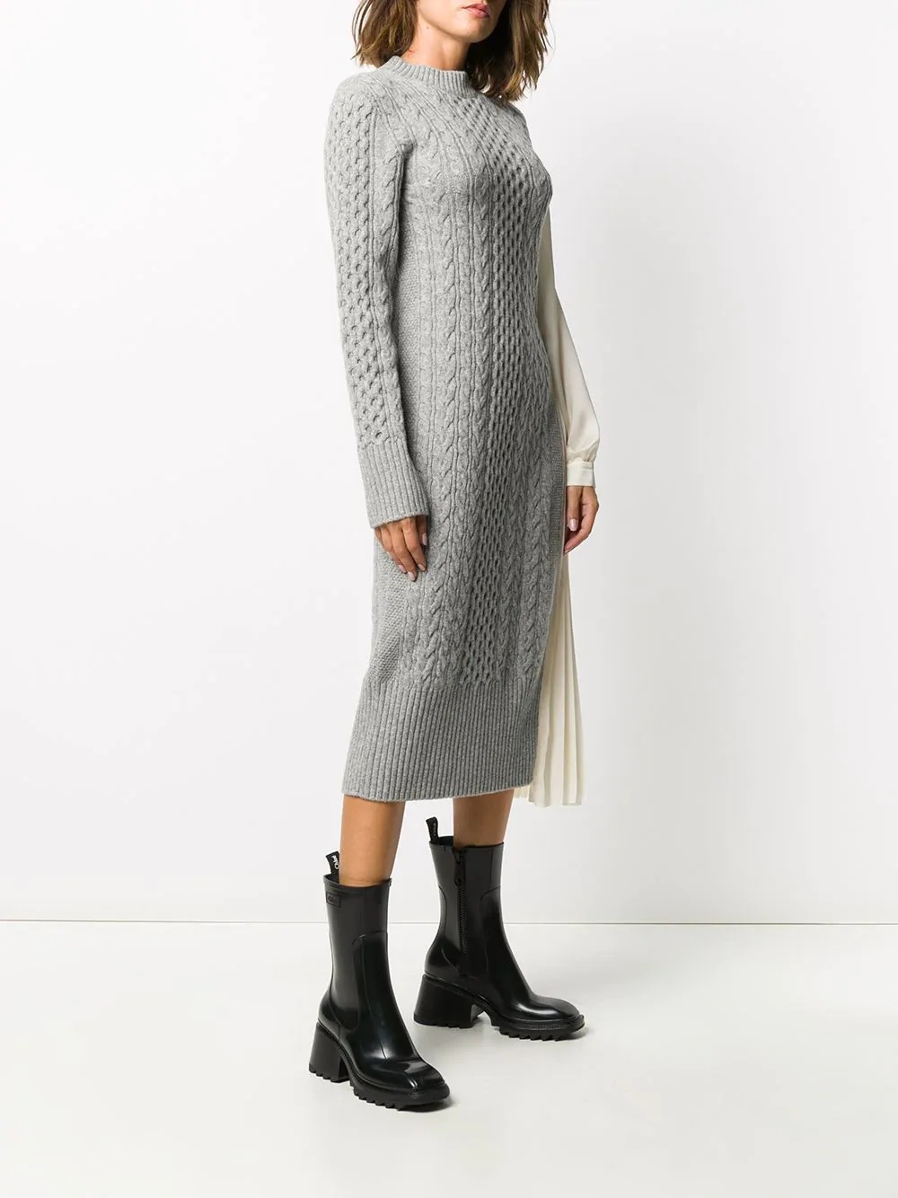 cable knit jumper dress - 3