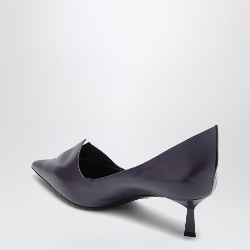 Prada Purple Brushed Leather Décolleté Women - 2