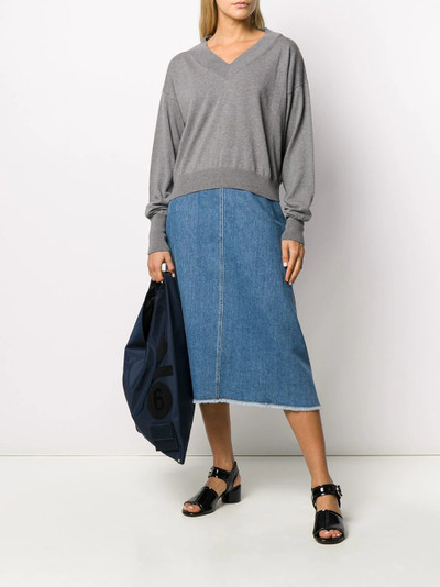 Maison Margiela v-neck boxy sweatshirt outlook