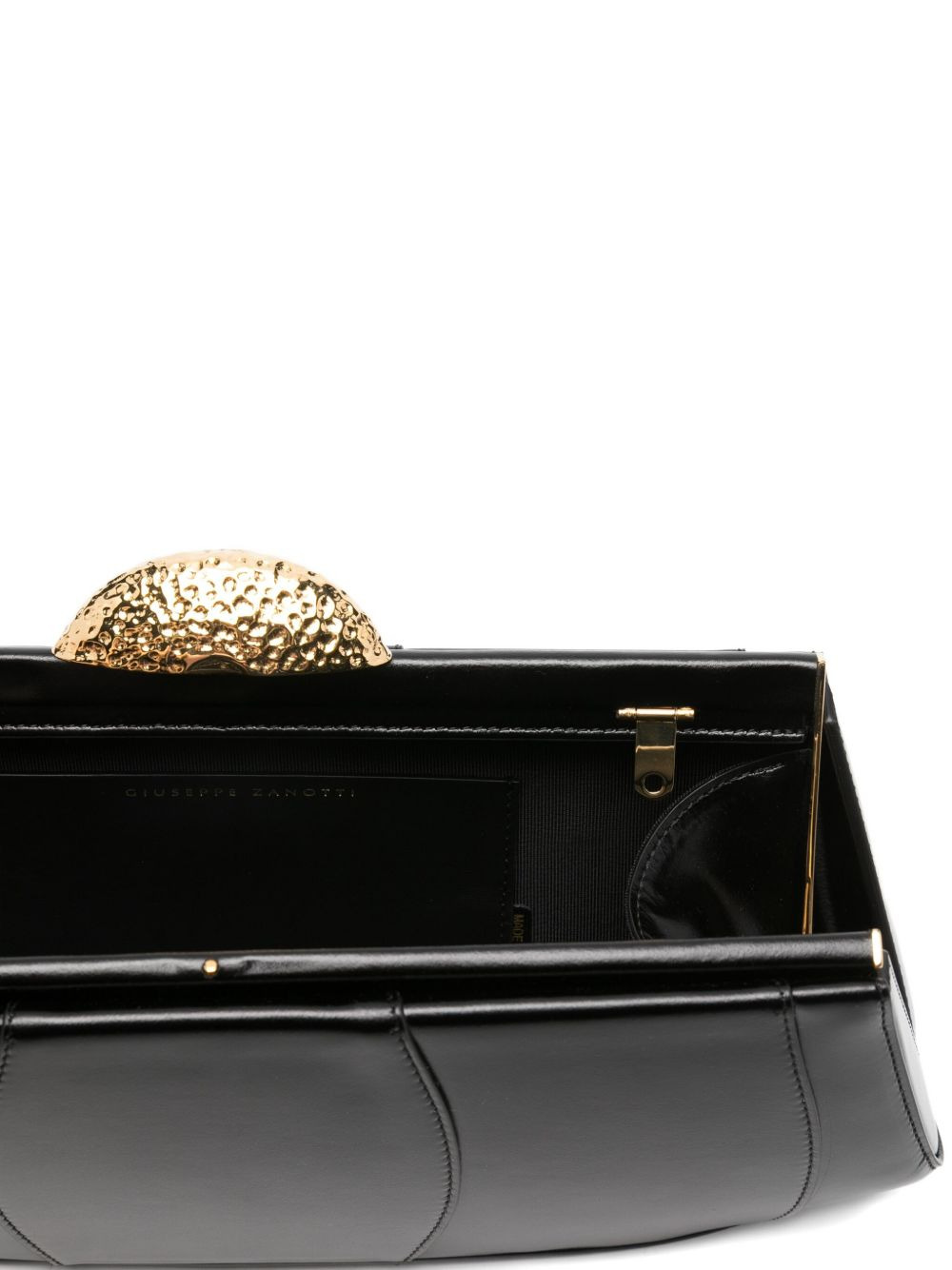 Eve hammered-dome clasp clutch bag - 5