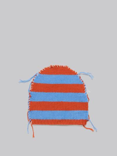 Marni KNITTED WOOL BALACLAVA WITH BLUE AND ORANGE STRIPES outlook