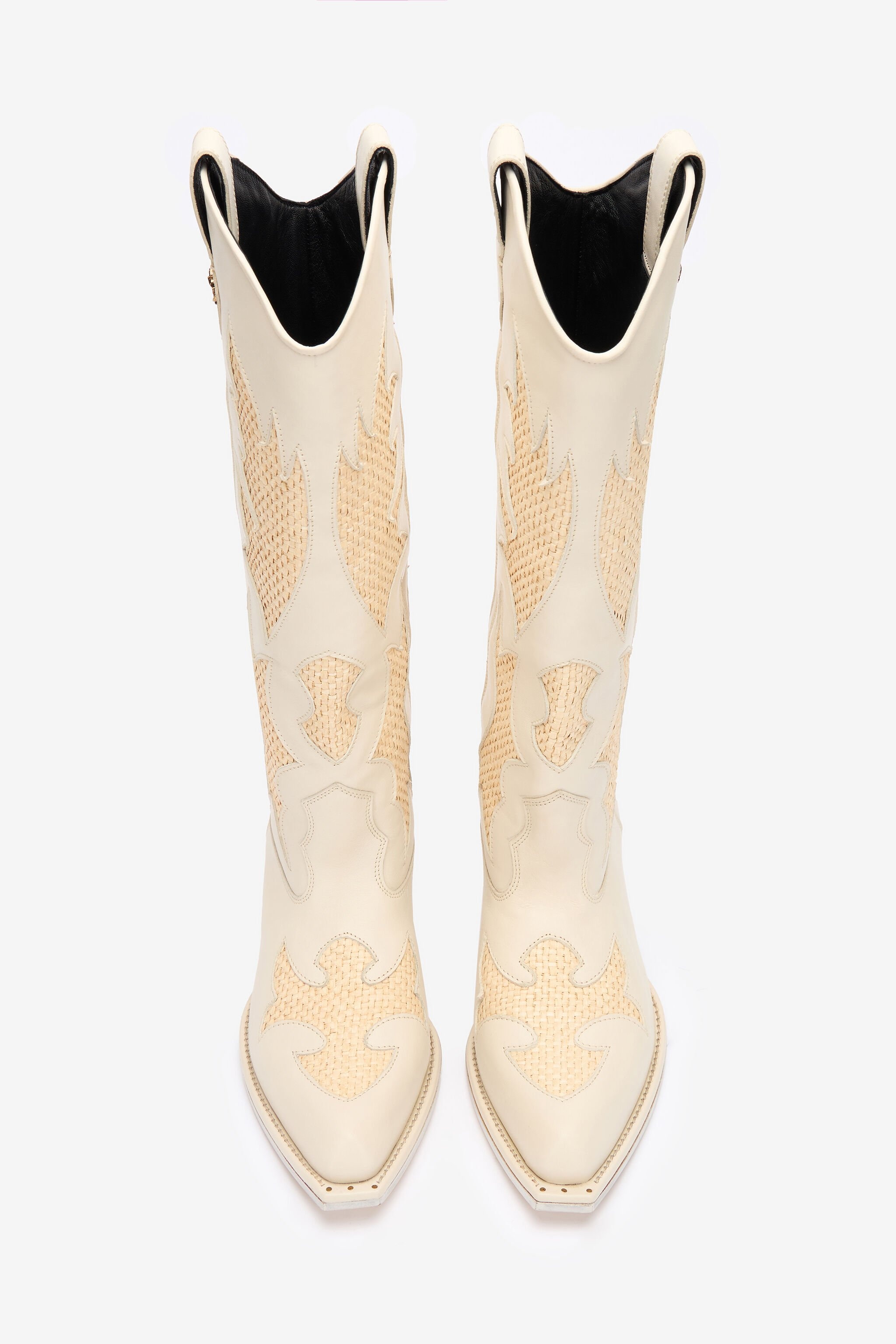 Texan Boots With Woven Inserts - 6