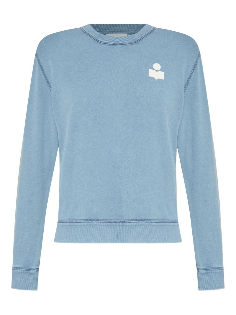 logo-embroidered cotton sweatshirt 1