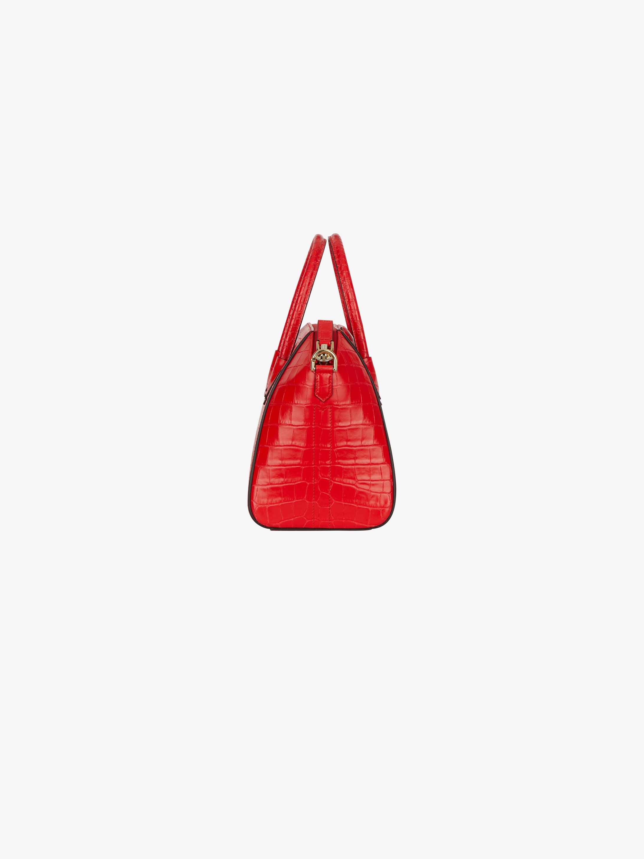 Small Antigona bag in crocodile effect leather - 3