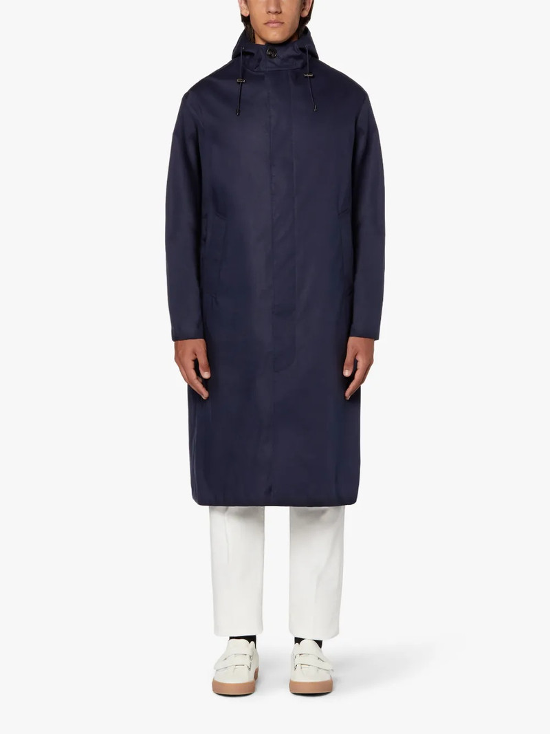 Mackintosh WOLFSON NAVY RAINTEC COTTON LONG HOODED COAT | GMC-110 outlook