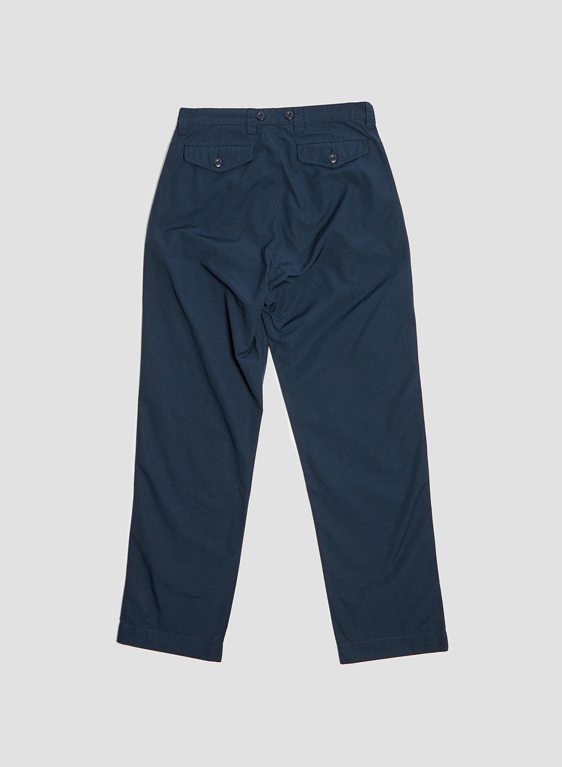 Pleated Chino Ripstop in Black Navy - 4